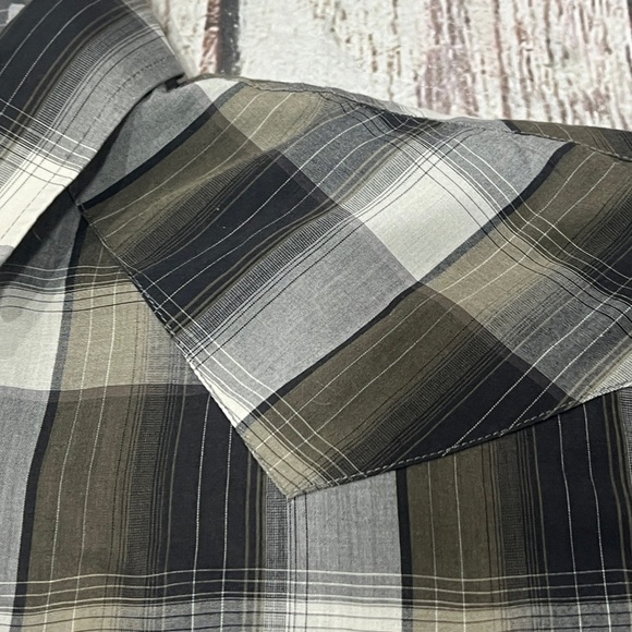 Vintage Plains Pearl Snap Cowboy Rockabilly Plaid Button Down Western Shirt - Picture 4 of 5